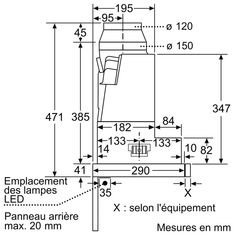 siemens li97sa531 hotte télescopique 90 cm iq300 inox