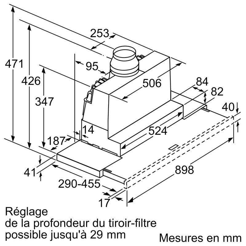 siemens li97sa531 hotte télescopique 90 cm iq300 inox