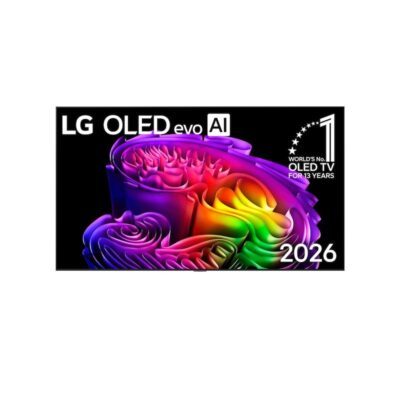 Affiche LG OLED evo AI 2026 colorée