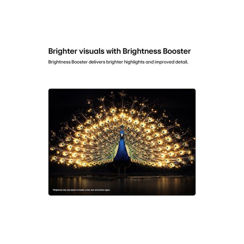 Téléviseur affichant paon aux plumes lumineuses