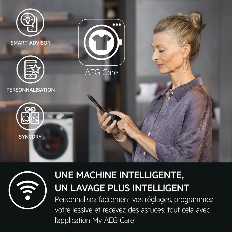 aeg lfr95a116sw lave linge 10 kg 1400 tr/min série 9000 absolutecare® softwater