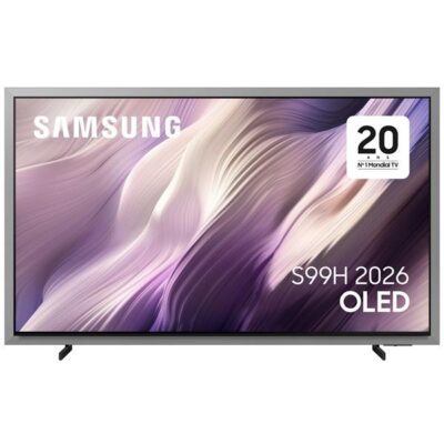 Téléviseur Samsung S99H 2026 OLED écran abstrait violet