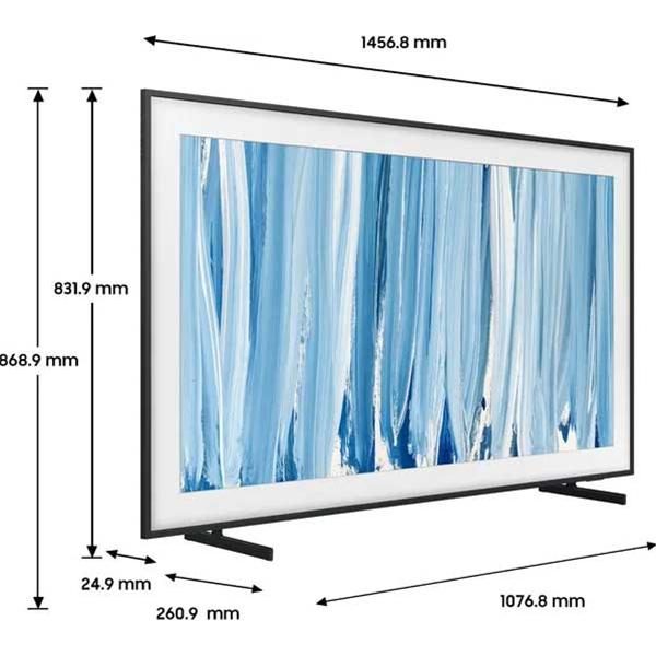 Téléviseur écran plat avec dimensions en millimètres