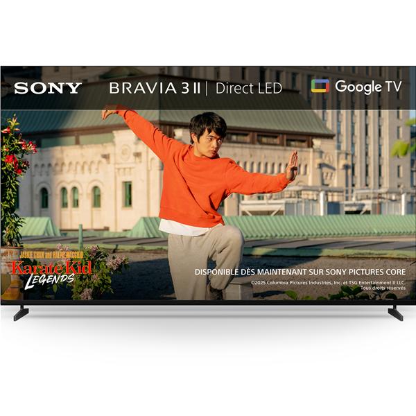 sony k50xr35m2pb bravia 3 ii téléviseur 50" 4k hdr dolby vision atmos