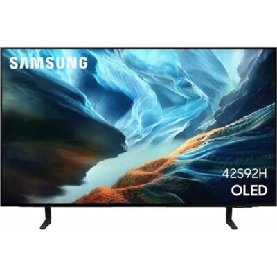 Téléviseur Samsung OLED 42S92H avec paysage abstrait
