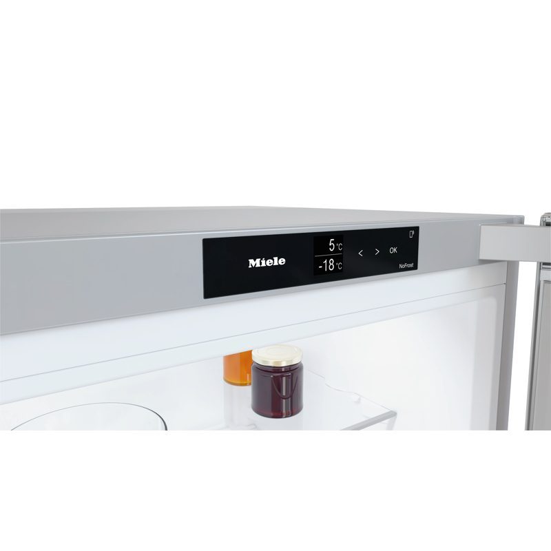 Écran numérique réfrigérateur Miele avec températures affichées