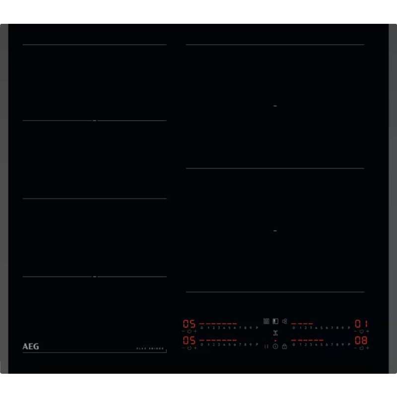 Plaque à induction noire avec commandes tactiles