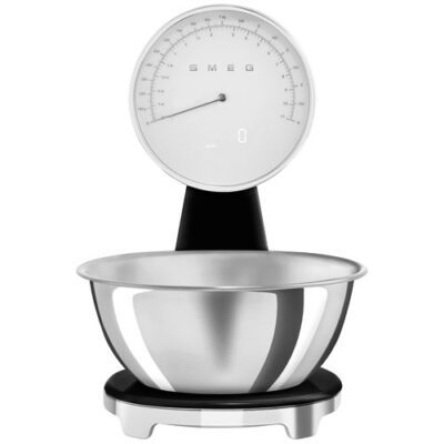 smeg ksf01blww balance de cuisine analogique et numérique noir brillant