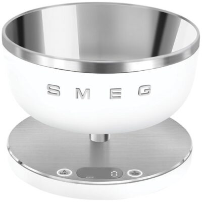 smeg ksc01whmww balance de cuisine électronique rechargeable blanc mat