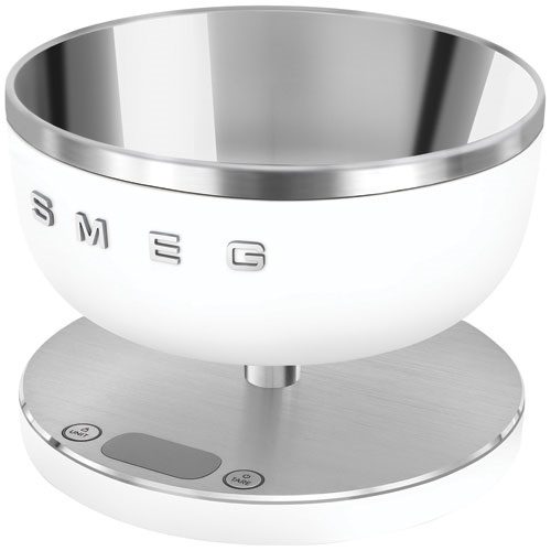smeg ksc01whmww balance de cuisine électronique rechargeable blanc mat