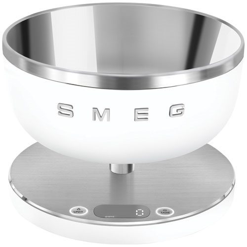smeg ksc01whmww balance de cuisine électronique rechargeable blanc mat