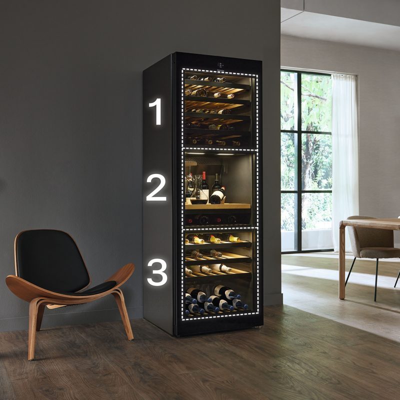 miele kwt 4995 f cave à vin posable 3 zones de température