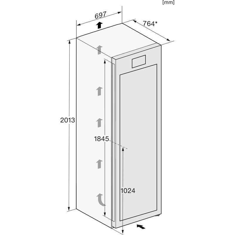 miele kwt 4999 f cave à vin posable 3 zones température flexiframe