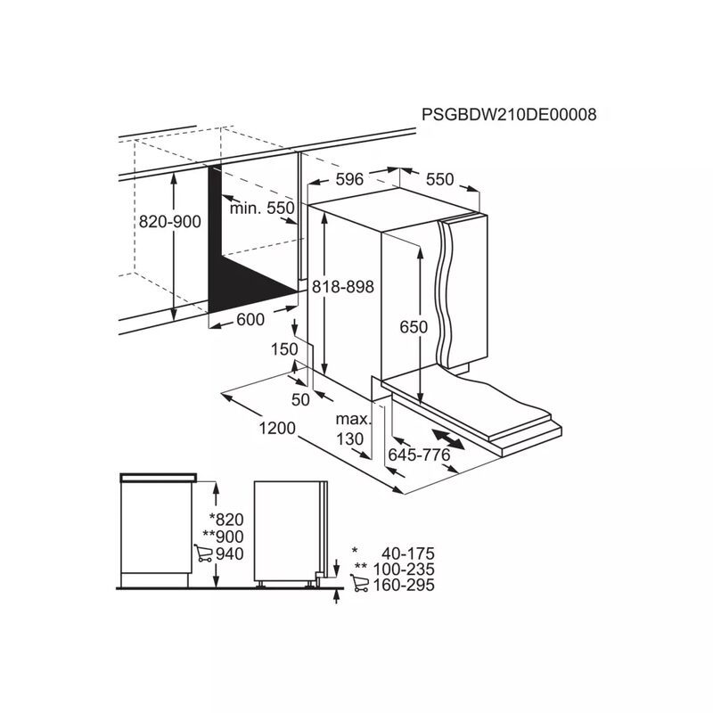 electrolux e62lc212s lave vaisselle tout intégrable 60 cm avec technologie airdry