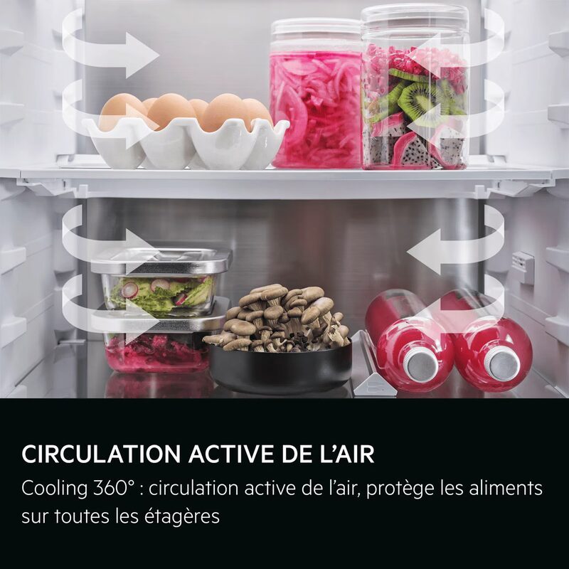 aeg 8000 tc8ms18fds réfrigérateur congélateur encastrable 178 cm greenzone+ no frost classe d