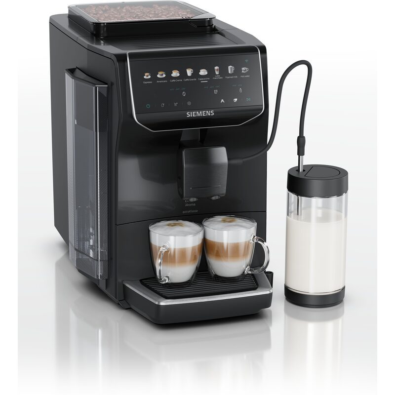 siemens tp555ef5 machine à café tout automatique eq500 iaroma noir lustré iaroma system & quickcup