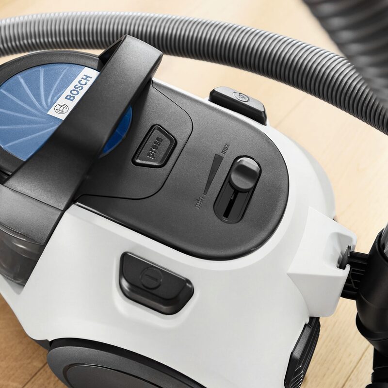 bosch exclusiv bks05mwht aspirateur sans sac blanc 1,5l compact et puissant