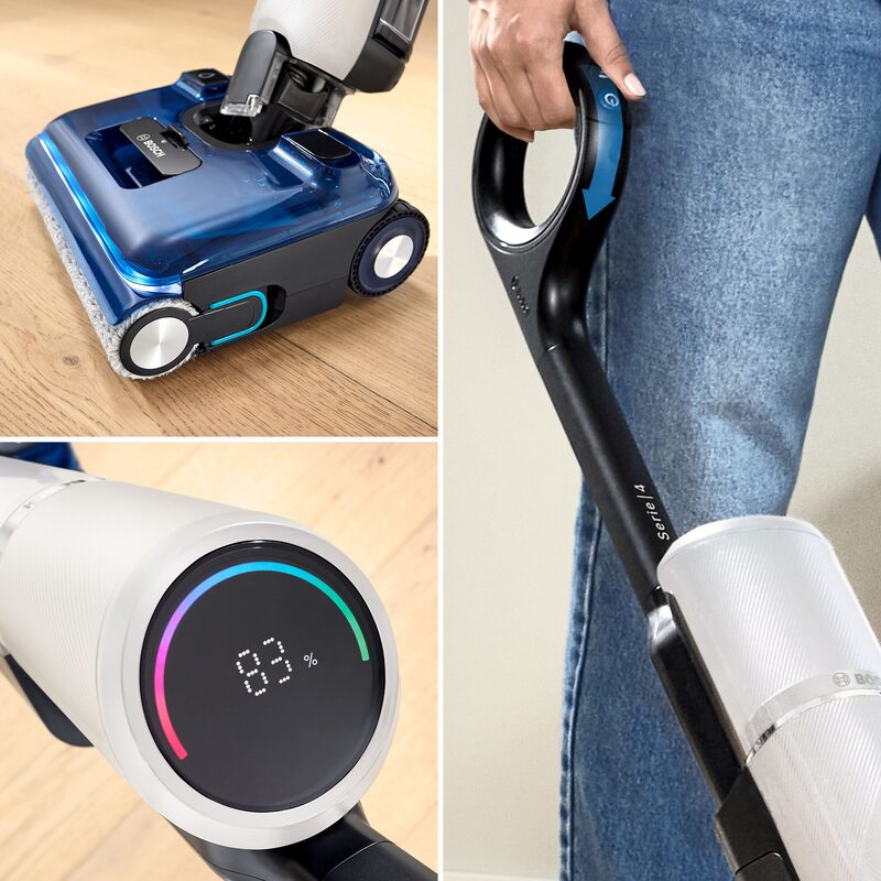 bosch exclusiv bhf41we aspirateur laveur oneflow avec auto nettoyage