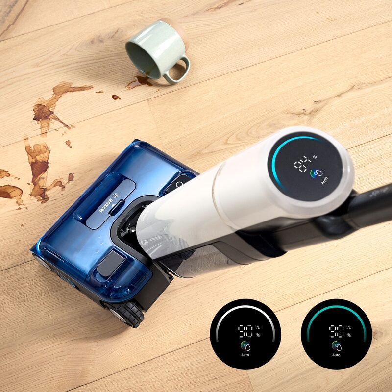 bosch exclusiv bhf41we aspirateur laveur oneflow avec auto nettoyage