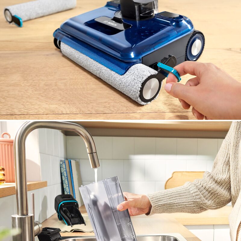 bosch exclusiv bhf41we aspirateur laveur oneflow avec auto nettoyage