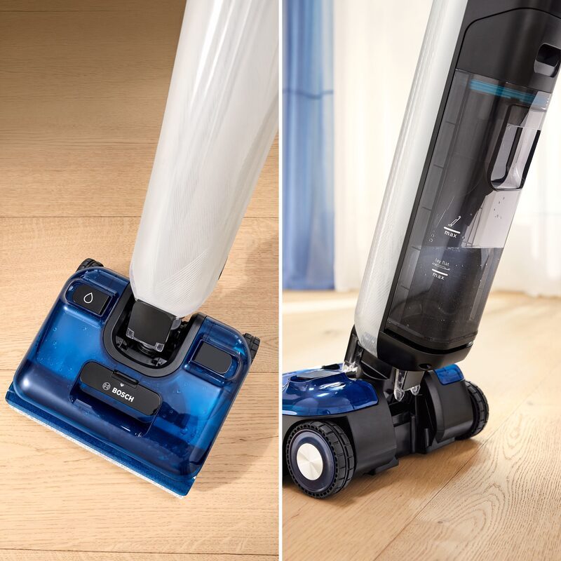 bosch exclusiv bhf41we aspirateur laveur oneflow avec auto nettoyage
