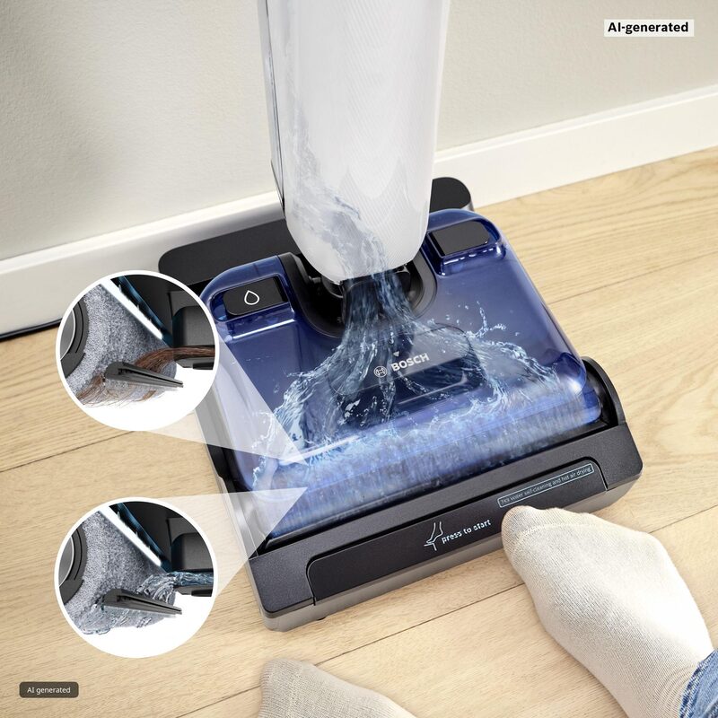 bosch exclusiv bhf41we aspirateur laveur oneflow avec auto nettoyage