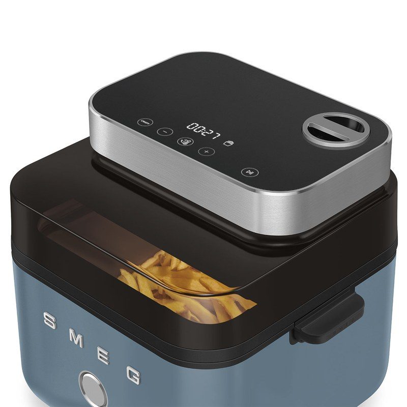 smeg afc01sbmeu air fryer 7l capacité et cuisson à air chaud pulsé