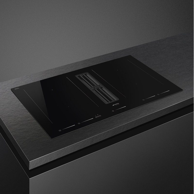 smeg hobd682d2 plaque induction aspirante 83 cm multizone 4 foyers auto vent classe a+