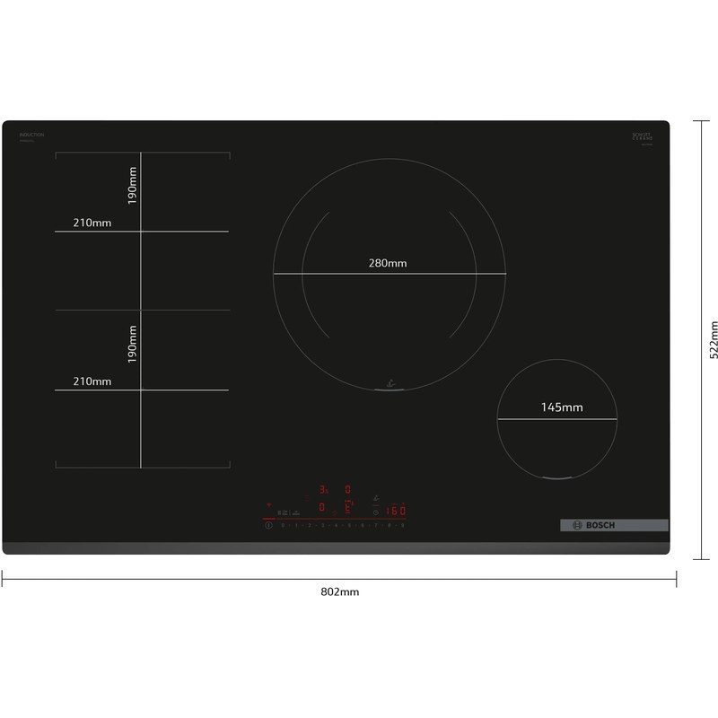 bosch série 6 pvs831hc1e plaque induction 80 cm combizone perfectfry plus home connect