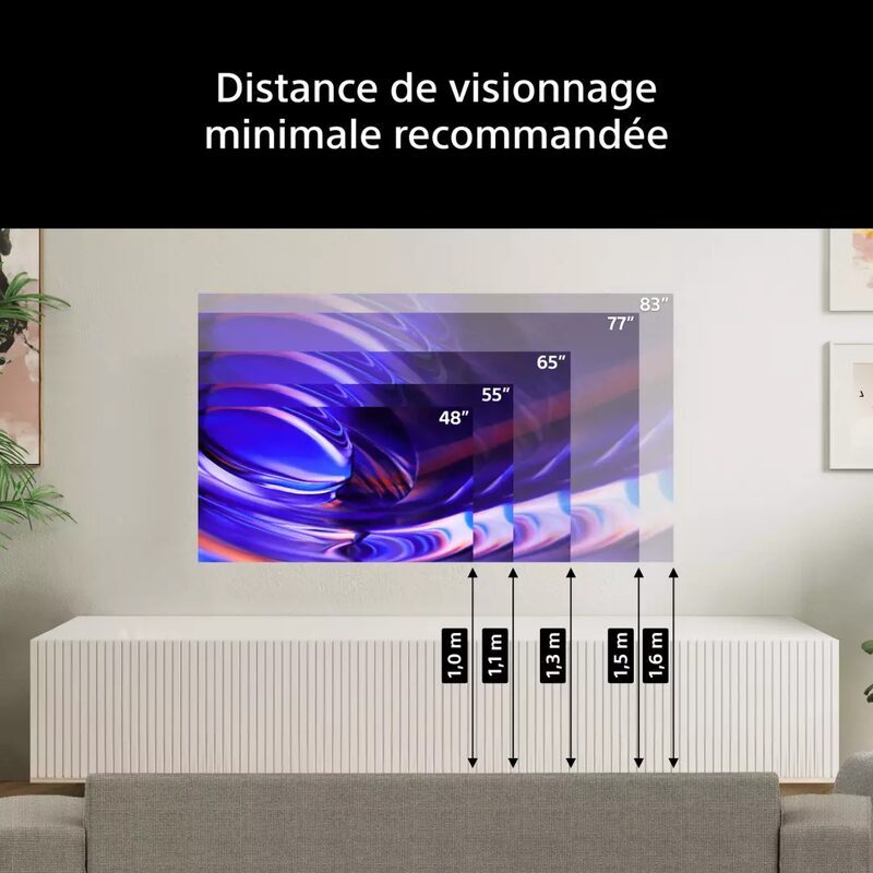 sony k83a65pb oled 4k google tv 83" noir oled absolu et dolby atmos