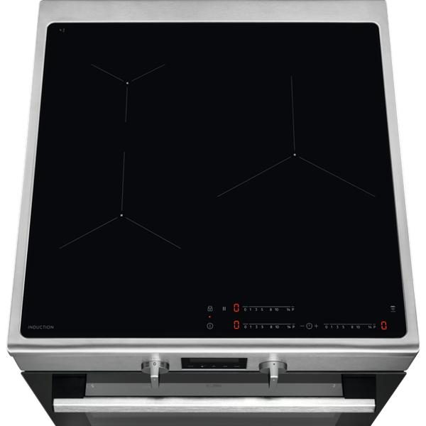 cuisinière induction electrolux lki64890cx surroundcook – 60 cm – four pyrolyse 73 l – 3 foyers – inox
