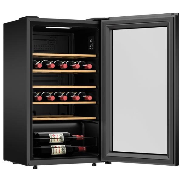 candy cwc034 cave à vin de service 34 bouteilles avec porte anti uv