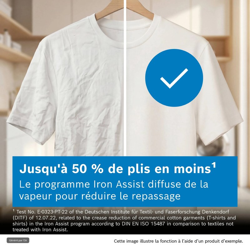 lave linge hublot bosch wgj24407fr série 6 9 kg 1400 tr/min iron assist home connect classe a