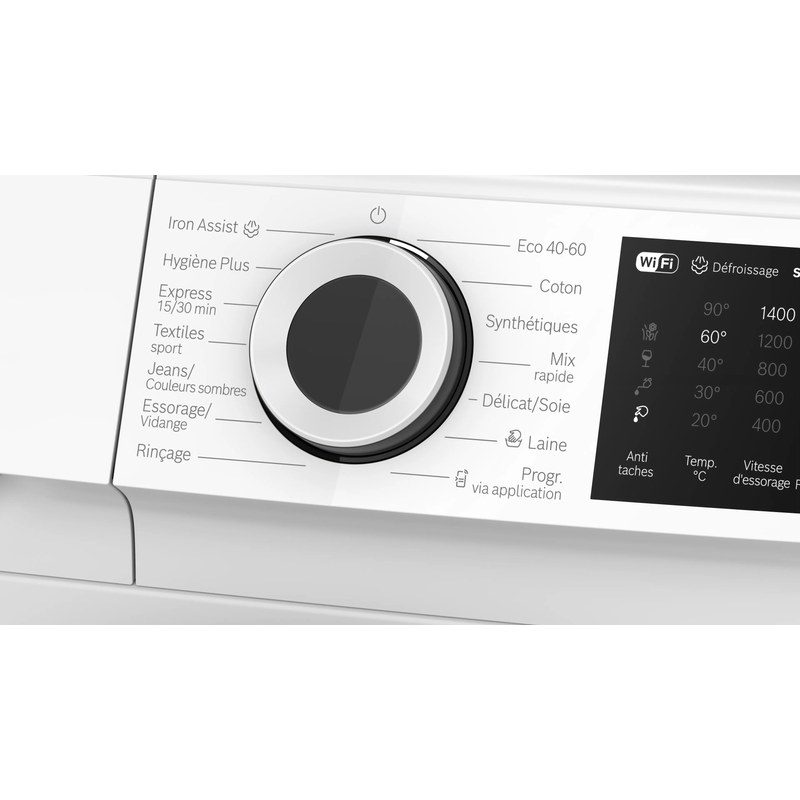 lave linge hublot bosch wgj24407fr série 6 9 kg 1400 tr/min iron assist home connect classe a